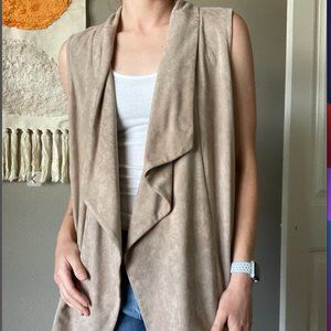 Beige Suede Vest